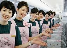 Hello Kitty stewardessen