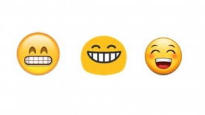 Emoji grijns op gezicht