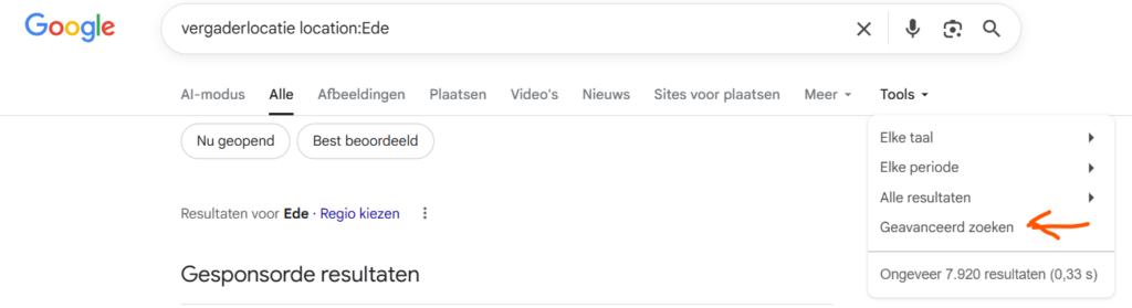 geavanceerd zoeken in google