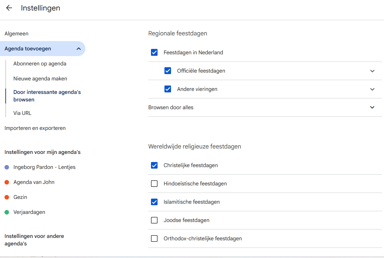 Google Agenda