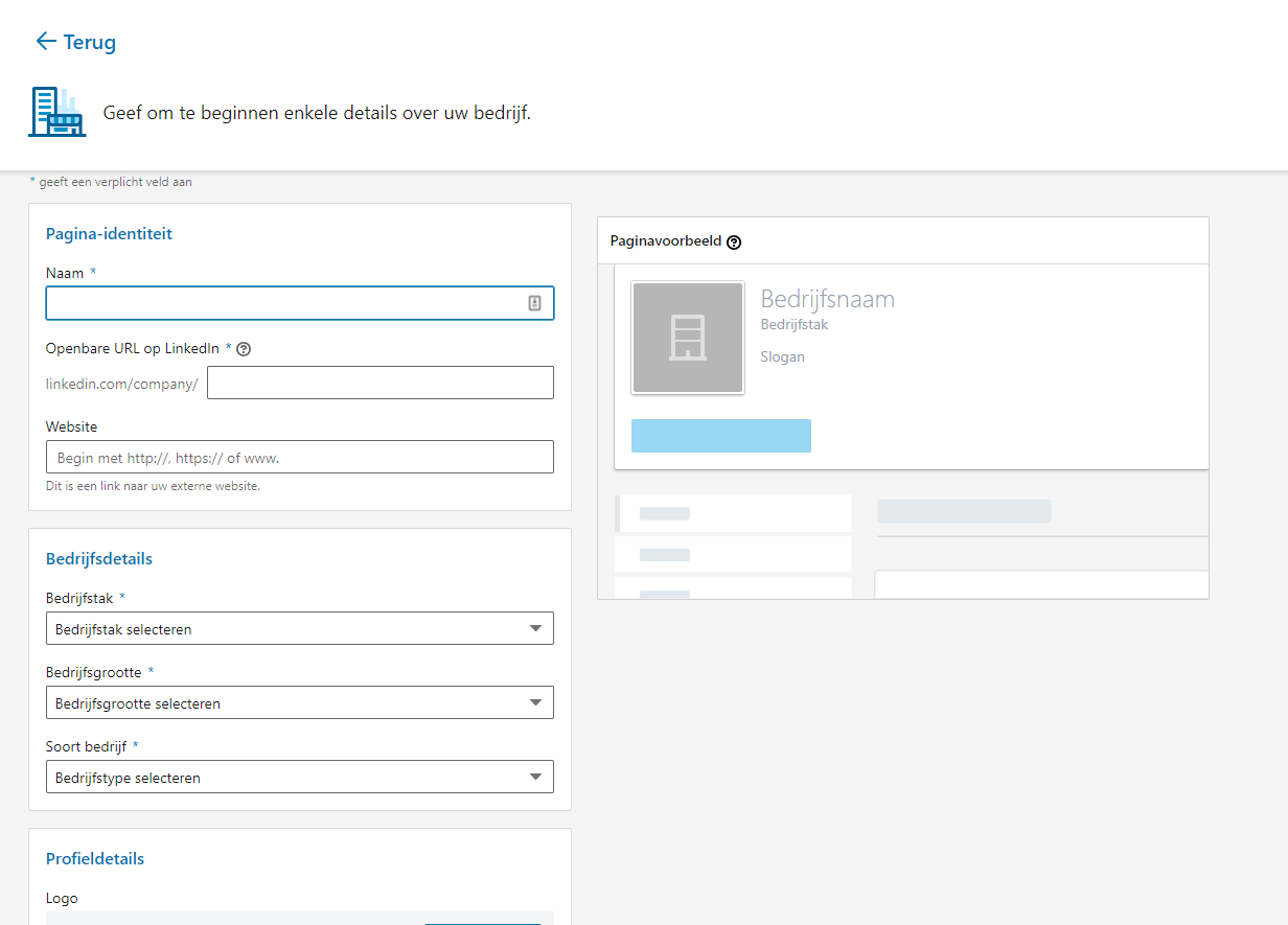 bedrijfspagina