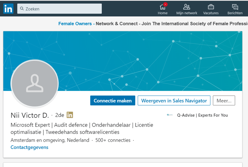 LinkedIn verzoek