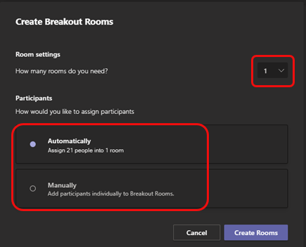 aantal breakout rooms