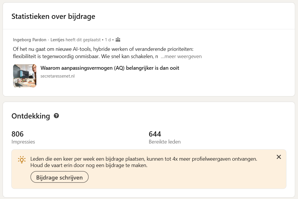 wat zijn impressies op linkedin