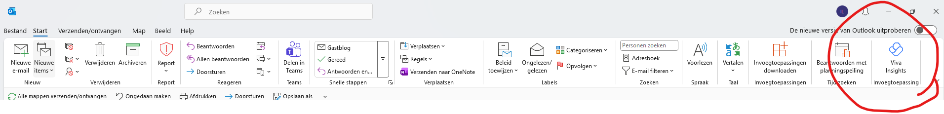 Viva insight in Outlook