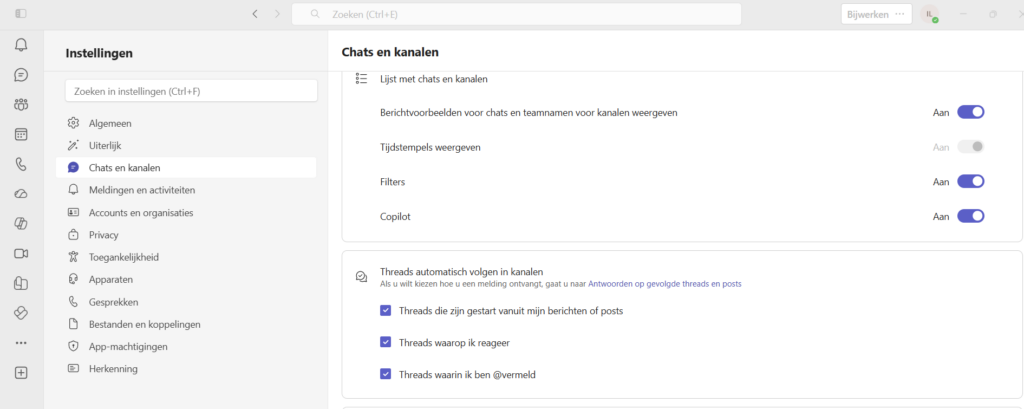 Wat is een thread in Teams